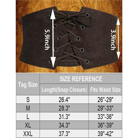 Avidlove Womens Corset Belt Tie Waist Belt Corsets Lace Up Waspie Corset main image 6